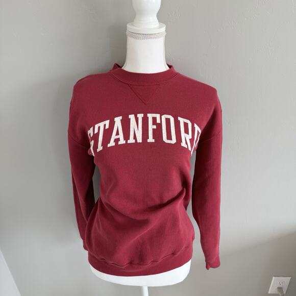 Russell Athletic Other - Vtg Standford University Russell Athletic Sweatshirt Unisex S Red White Crew USA